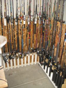 diy fishing rod storage ideas